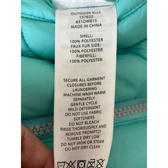 Girls Eddie Bauer Reversible Puffer Coat Sz XXS (4) - Picture 5 of 7